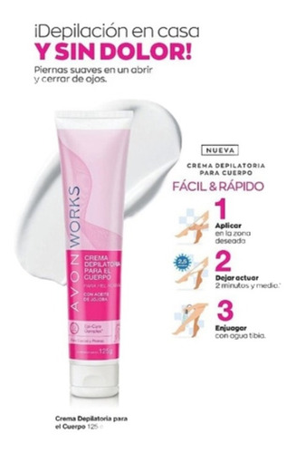 Avon Works Crema Depilatoria Para El  Cuerpo 125g