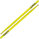 Baquetas Hickory Series 5a Acorn Wood Neon Yellow