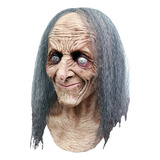Mascara Bruja Anciana Maldita Hagatha Terror Halloween Latex