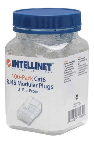 100 Unidades Conector Rj45 Modular Plugs Categoría 6 /502344