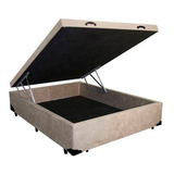 Cama Box Baú Casal Suede Bege - 138x188x40