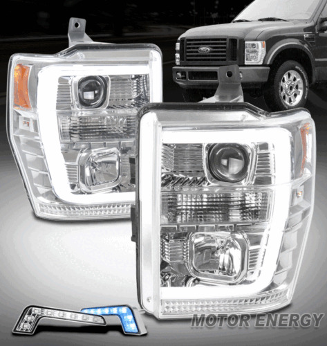 Fit 08-10 Ford Super Duty Led Projector Chrome Headlight Nnc