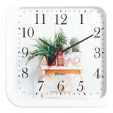 Relógio Parede 23cm Silencioso Branco Cozinha Herweg 660053s