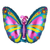 2 Globos Metalicos De 61 Cm De Mariposa Turquesa Y Colores