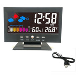 Reloj Despertador Digital Con Espejo Electrónico Meteorológi