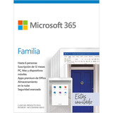 Microsoft 365 Familia, 6 Personas Suscripción Anual Pc.