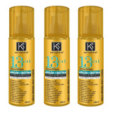 3 Pz Kerashine Tratamiento Capilar 13argán+biotina 180ml C/u