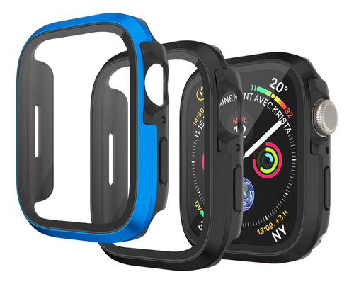 Funda Protectora Y Mica Para Apple Watch Ultra 8 7 Se 6 5 4