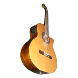 Guitarra Clasica Fonseca 40kec Con Microfono Prm Color Marrón Claro Orientación De La Mano Derecha