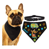 Bandana Mascota Mediana  Pequeña Collar Ajustable Scooby Doo