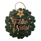 Placa  Guirlanda Decorativa Natal Mdf Colar Ou Pendurar 25cm