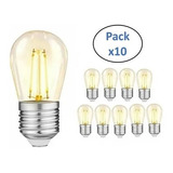 Pack X10 Ampolleta Vintage 2w E27 Filamento Luz Calida