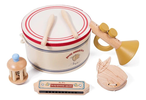 Instrumentos Musicales De Madera Juguete Didáctico Niños 