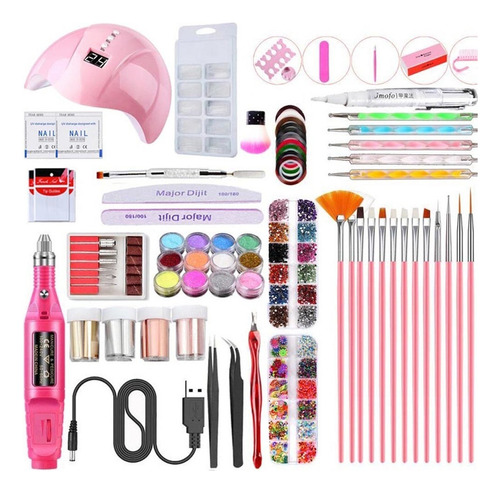 . Manicura Kit Uñas Uv L-ed Lámpara De Taladro De Uñas