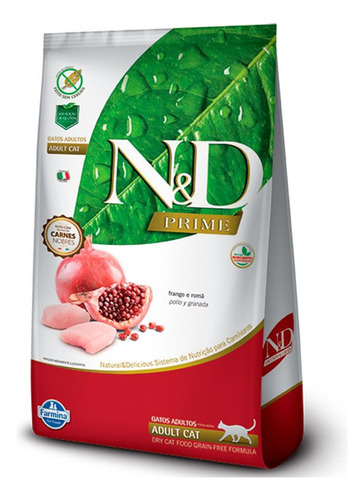 N&d Prime Gatos Adultos Pollo Y Granada 1.5 Kg