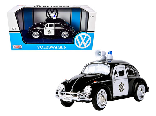 Vw Vocho Beetle 1966 Patrulla Policía Motor Max Escala 1/24