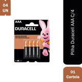 04 Pilhas Duracell Aaa Alcalina - Envio Rápido