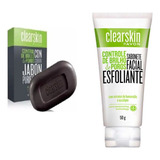 Kit Clearskin Sab. Facial Carvão + Esfol. Líquido Facial