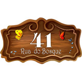 Placa Residência Número Casa Chácara Sítio Rancho 50x29cm