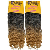 2 Pcts Cabelo Faux Locs Crochet Braid Black Beauty 300gr 