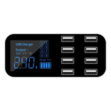 Cargador De Coche Rápido A9s 8 Puertos Multi Usb Display Lc