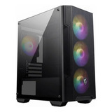 Gabinete Gamer Msi Mag Forge M100a Matx Rainbow 4x120mm Fan Full Color Negro