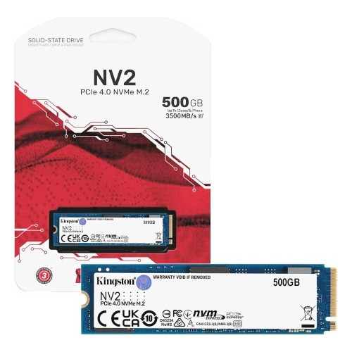 Ssd M.2 Kingston Nv2 500gb Nvme 2280 Pci-e Gen 4.0 3500mb/s