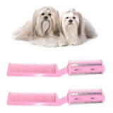 Kit 2 Peines Con Cuchilla Profesional Mascotas Perros Gatos