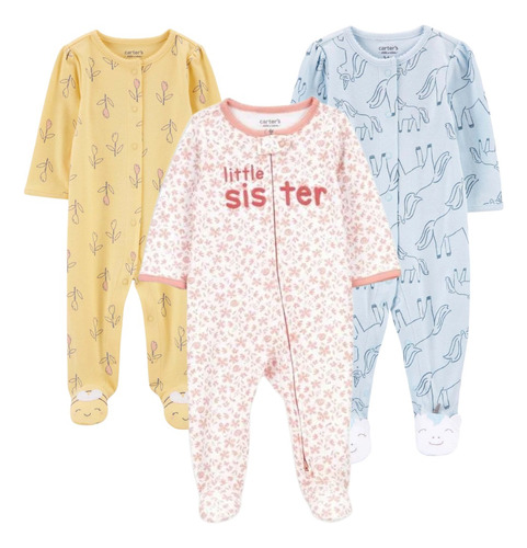 Macacão Pijama Carter´s Longo Menina - Carters - Envio 24hs