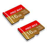 Cartão De Memória Micro Sd Pro Max U3 V10 Red Gold 16gb, Pac
