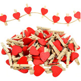 20 Mini Corazones De Madera Para Decorar, Adornar, Reglar