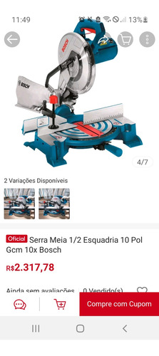 Máquina Meia Esquadria Semi Nova Completa.