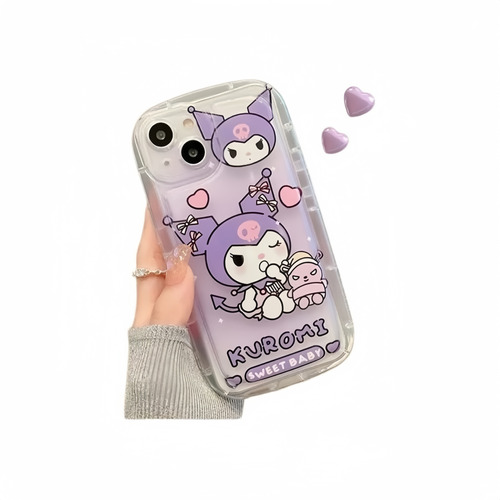 Funda De Tpu Kuromi Hello Kitty Para Iphone15-11 .
