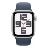 Apple Watch Se Gps + Celular (2da Gen)  Caja De Aluminio Color Plata De 40 Mm  Correa Deportiva Azul Tormenta - M/l