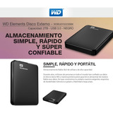 Disco Duro Externo Western Digital Wd Portable  2tb Negro