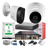 Cámaras De Seguridad Kit Cctv 1080p Dahua Dvr 4ch + 2cámaras