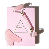 Rodillo De Cuarzo Rosa Y Gua Sha  Regalo Para Mujer