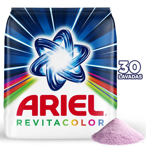 Detergente  Ariel Revitacolor En Polvo Abrillantador 3.7 Kg