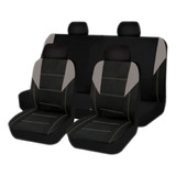 Fundas Asiento Deportivas Cuerina Negro/gris Universales Ds