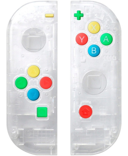 Kit Carcasa Reemplazo Joycon Joy Con Transparente