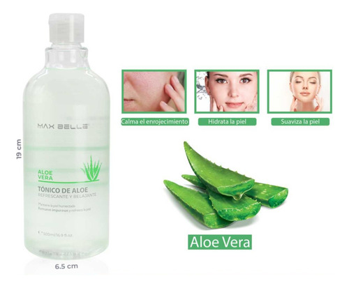 Tonico Aloe Vera Hidratante Anti Acné ,500ml 