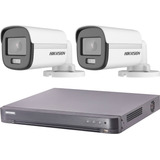 Kit Seguridad Hikvision 2 Cámaras 5mp Noche Color + Audio