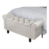 Recamier Baú Sapateira Moderno Luxo Lara 130 Cm Casal 