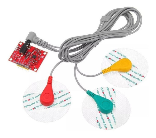 Modulo Sensor Ecg Electrocardiograma 3 Electrodos Arduino