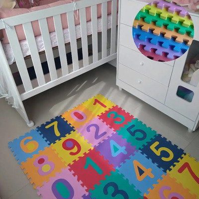 Piso De Borracha Infantil Alfabeto E Numero Dia Das Crianças | Frete grátis
