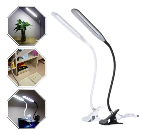 Lámpara Luz Led Velador Escritorio Manicuria Usb Flexible