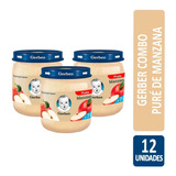 Gerber Combo Puré De Manzana X12un De 113gr