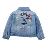 Chaqueta De Mezclilla Bebe Niña Bordada Moda