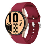 Pulseira Silicone Com Fecho Curvado Para Watch 4 44mm