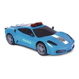 Carrinho De Polícia Sportcar Infantil Poliplac - Azul